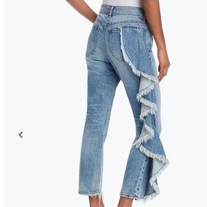 PISTOLA WOMENS LENNON DENIM RUFFLED JEANS size 24